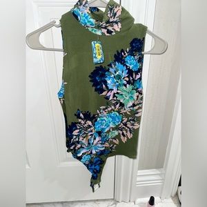 Brand new Free people floral bodysuit